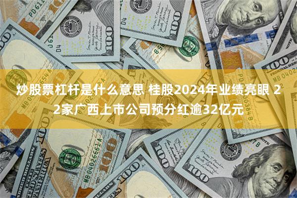 炒股票杠杆是什么意思 桂股2024年业绩亮眼 22家广西上市公司预分红逾32亿元