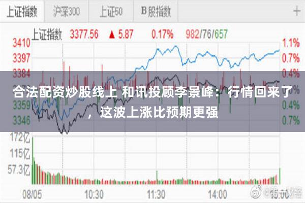 合法配资炒股线上 和讯投顾李景峰：行情回来了，这波上涨比预期更强