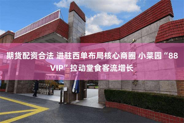 期货配资合法 进驻西单布局核心商圈 小菜园“88VIP”拉动堂食客流增长