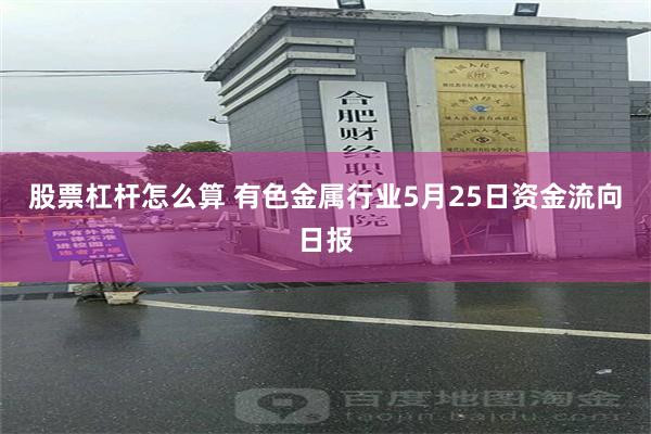 股票杠杆怎么算 有色金属行业5月25日资金流向日报