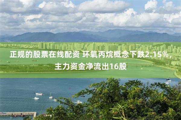 正规的股票在线配资 环氧丙烷概念下跌2.15%，主力资金净流出16股