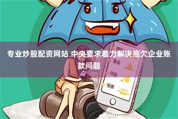 专业炒股配资网站 中央要求着力解决拖欠企业账款问题