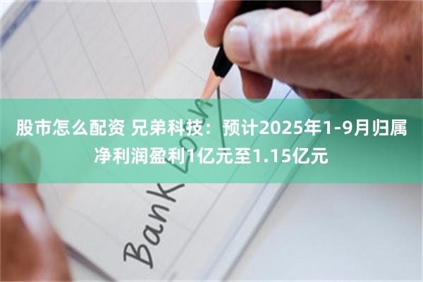 股市怎么配资 兄弟科技：预计2025年1-9月归属净利润盈利1亿元至1.15亿元