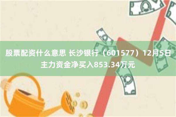 股票配资什么意思 长沙银行（601577）12月5日主力资金净买入853.34万元