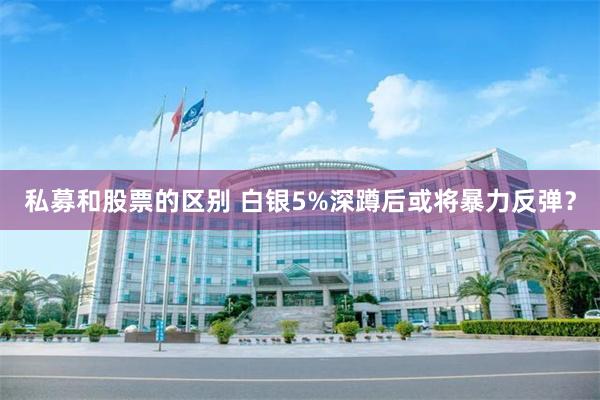 私募和股票的区别 白银5%深蹲后或将暴力反弹？