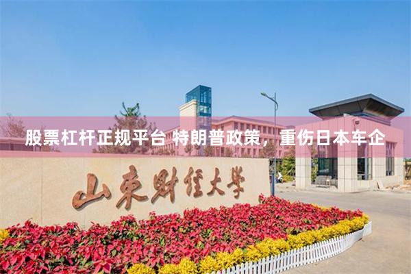 股票杠杆正规平台 特朗普政策，重伤日本车企