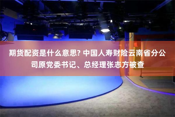 期货配资是什么意思? 中国人寿财险云南省分公司原党委书记、总经理张志方被查