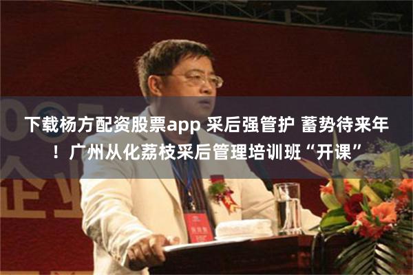 下载杨方配资股票app 采后强管护 蓄势待来年！广州从化荔枝采后管理培训班“开课”